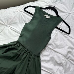 Moon River Green Tiered Maxi Sundress